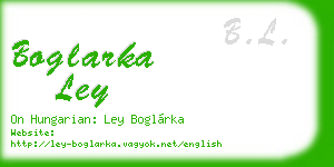 boglarka ley business card